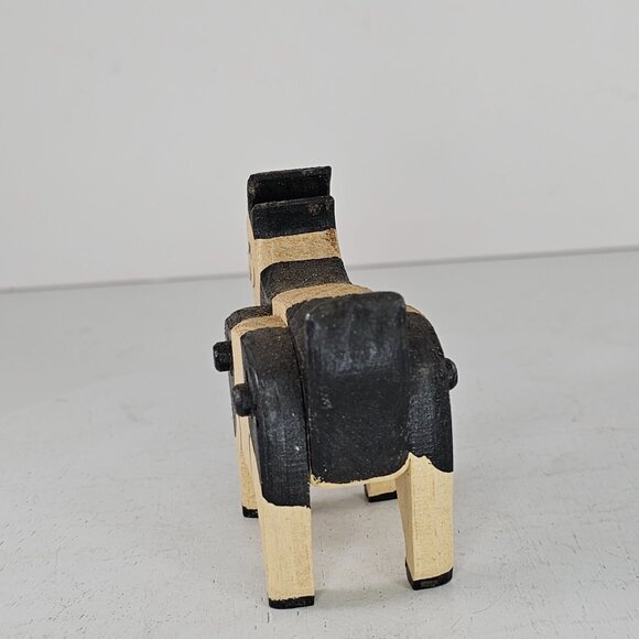 Handcrafted Wooden Goat Figurine Eating Clothes Signed 1991 - Picture 4 of 8